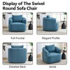 Resenkos 360 Swivel Accent Chair, Plush Teddy Fleece Upholstery with Included Pillow - No Assembly Required, - 4 of 4