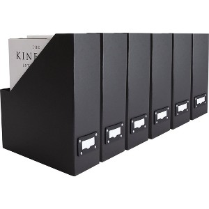 Blu Monaco Foldable Magazine File Holders - Set of 4 or 6 - Many Colors and Designs to Choose From - 1 of 4