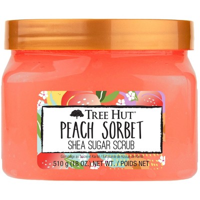 Tree Hut Peach Sorbet Shea Sugar Scrub, 18 oz, Ultra Hydrating and  Exfoliating Scrub for Nourishing Essential Body Care