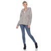 Women's Hooded High Pile Fleece Jacket - White Mark - 4 of 4
