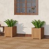 HOMLUX 1-Pack Natural Hardwood Plant Stand Flower Box with Teak Oil, Lightweight, Weather Resistant - 2 of 4