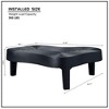 Fiberglass Elliptical Coffee Table Matte Black Relief Table Accent Table Cocktail Table SIde Table Irregular Center Table, No Need Assembly-ModernLuxe - 4 of 4