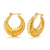 Versatile Gold Hoop Earrings for Women Small Chunky Gold Hoop Earrings Radiant Gold Hoops Pack - 4 of 4