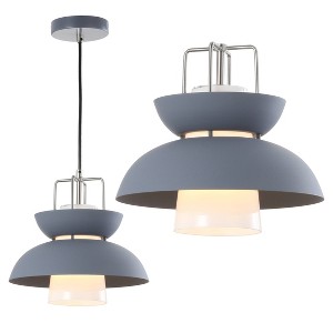 11" Metal Paul Farmhouse Pendant: Industrial Ceiling Light, UL Listed - JONATHAN Y - 1 of 4