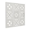 Wood Floral Carved Wall Decor White - Olivia & May: Traditional Botanical Carving, Vertical Display - 2 of 4
