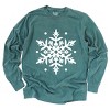 White Snowflake - Garment Dyed Long Sleeve - 2 of 3