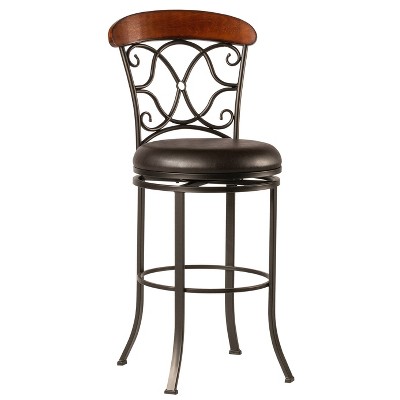 26" Dundee Swivel Counter Height Barstool Coffee Brown - Hillsdale Furniture