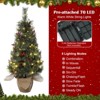 3ft Pre-Lit Christmas Tree,Christmas Tree with 78 Led Lights Cloth Bag Base,Pine Cones,Red Berries,Xmas Decorations for Fireplace,Tabletop,Home Decor - 3 of 4