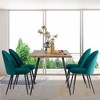 Sapphtopaz Dining Chairs Set of 4 Velvet Upholstered Side Chairs with Curved Lines Backrest and Metal Legs Chair for Dining Room, Living Room - 2 of 4