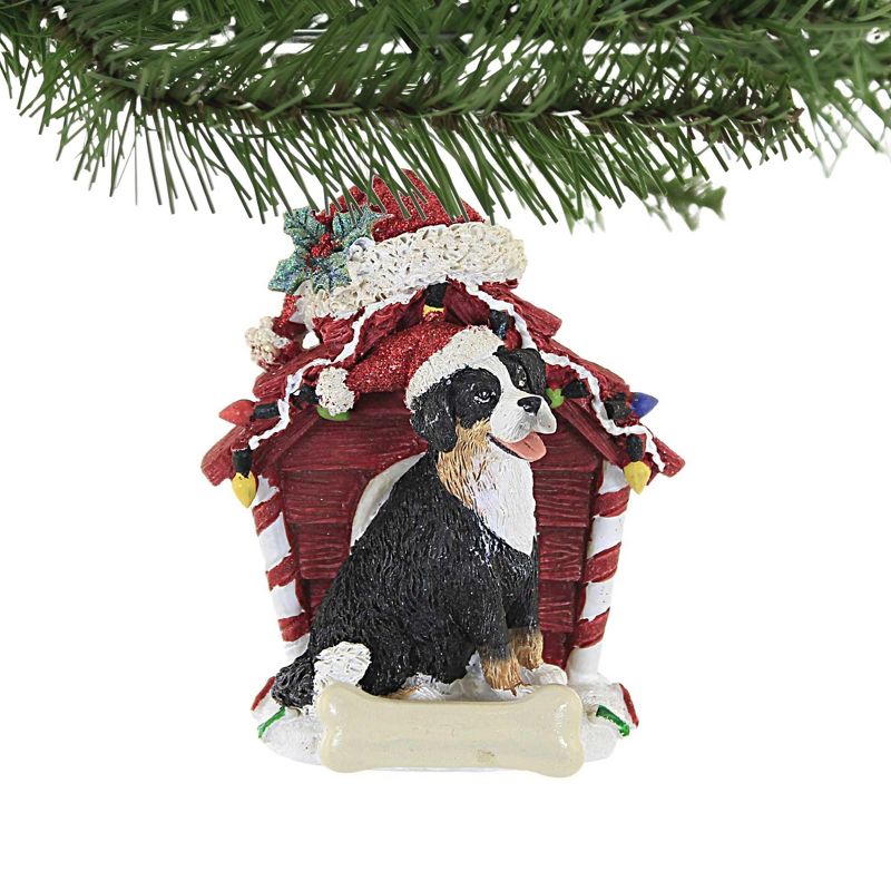 4.0 Inch Dog In Dog House Christmas Bone Tree Ornaments, 2 of 4