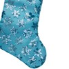 Northlight 20.5" Ice Palace Blue Sequin Snowflake Christmas Stocking with White Faux Fur Cuff - image 3 of 4