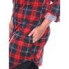 Women's Plus Size Piper Stretchy Plaid Tunic with Pockets - White Mark - 2 of 3