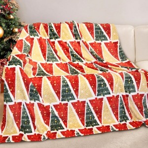 Lomsoe Cozy Printed Blanket Blanket, Flannel Throw Size for Home Decoration, Ultra Soft Throw, Christmas Light. - 1 of 4