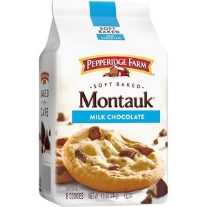 Pepperidge Farm Montauk Soft Baked Milk Chocolate Chunk Cookies, 8.6 Oz Bag (8 Cookies) - 1 of 4