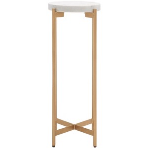 Branwen Drink Table - ACC3723A - White Marble/Gold - Safavieh - 1 of 4