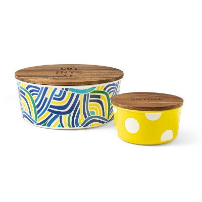 2pc Food Storage Containers with Acacia Lid - Tabitha Brown for Target