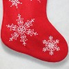 Northlight 16 Red And White Merry Christmas Snowflake Embroidered Christmas  Stocking : Target