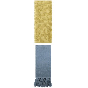 REGALWOVEN 2 Packs Soft Absorbent Cotton Hand Towels with Tassels 14" x 30" - 1 of 4