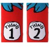 HalloweenCostumes.com One Size Fits Most  Dr. Seuss Thing 1 & Thing 2 Costume Socks for Adults., White/Red/Blue - 2 of 4