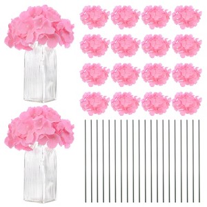Unique Bargains Plastic Durable Realistic Reusable Silk Hydrangea Flowers with Stems for Home Decor/Wedding 9.84 In - 1 of 4