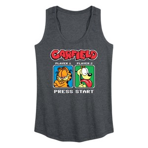Women's - Garfield - Game On Graphic Racerback Tank - 1 of 4