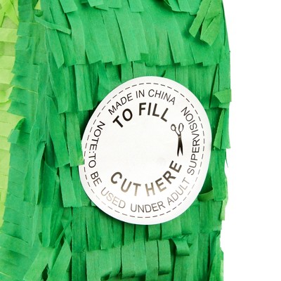 Blue Panda Small Cactus Pinata for Kids Birthday Party, Cinco de Mayo, Mexican Fiesta Party Decorations, 16.5 x 11.5 x 3 In