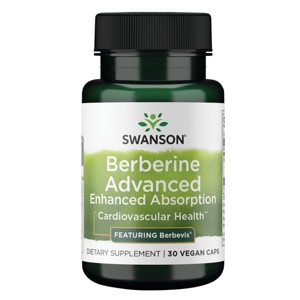 Swanson Berberine Advanced Enhanced Absorption - Featuring Berbevis 550 mg 30 Veg Caps. - 1 of 2