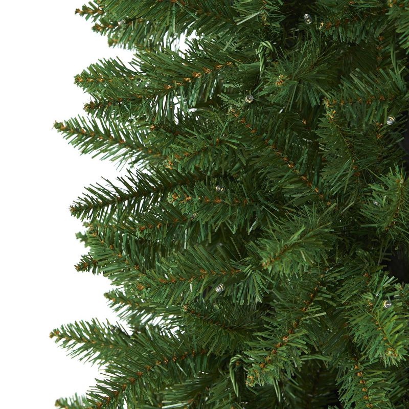 Nearly Natural Pre-Lit LED Slim Green Mountain Pine Artificial Christmas Tree Clear Lights, 4 of 13