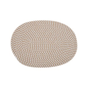 Unique Bargains Trivet Oval Rope Coaster Cotton Non-Woven Fabric 12.6"x8.66"x0.31" - 1 of 3