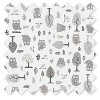Bacati - Owls Gray/Beige Neutral Cotton Crib/Toddler Crib Skirt - 2 of 3