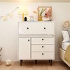 FUFU&GAGA White Storage Nightstand Robot Styling - 3 of 4
