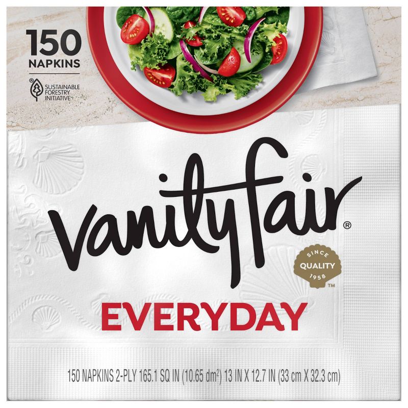 Vanity Fair Everyday 2-Ply Napkins - 150ct, 1 of 11