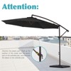 HYLEORY Beeram 120" Round Cantilever Umbrella with Counterweight - 4 of 4