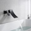 Sumerain Matte Black Tub Faucet Waterfall Wall Mounted Bathtub Filler Left-Handed Single Handle - 2 of 4