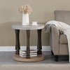 Cozy Minimalist Round Coffee Table Wooden Legs Solid Wood Bedside Table, Solid Wood Coffee Table,Modern Coffee Table Round Table Tea Table-Cuddlewood - 2 of 4