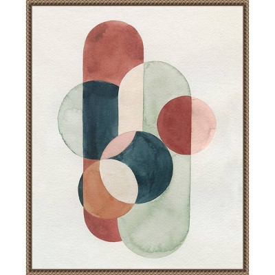 Loops and Bounds I Abstract Canvas Print with Bronze Frame