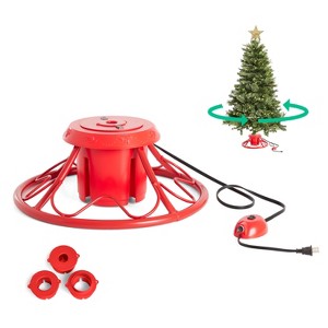 Home Heritage Electric 360 Degree Rotating Artificial Christmas Tree Metal Stand for Trees, Pole Diameter 1 to 1.75 Inches - 1 of 4