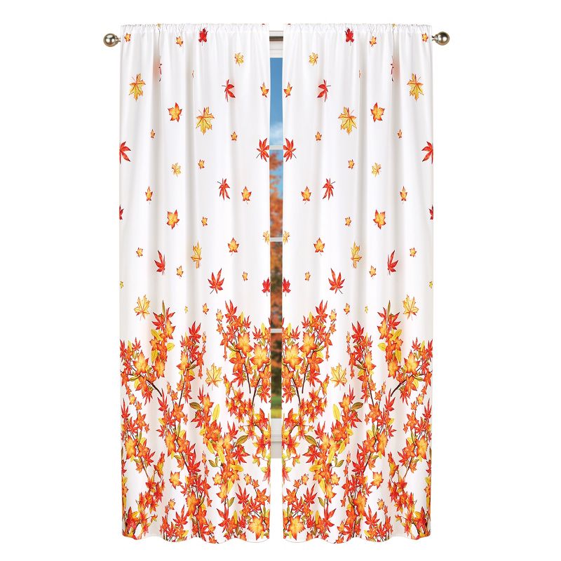 Collections Etc Falling Leaves Curtains, 1 of 4