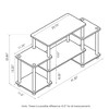 Furinno Simple Design TV Stand for TV's up to 30" Media Center Console Table w/ Open Reversible Shelf No Tools Entertainment Center,Dark Walnut - 3 of 4