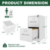 Anybear 2 Drawer File Cabinet with Lock Metal Vertical File Cabinet Office Home - 3 of 4