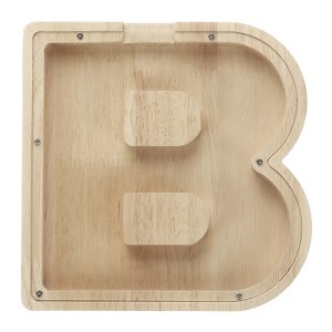 Unique Bargains Wooden Alphabet Money Saving Box Party Decorative Bank - 1 of 4