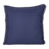 20" x 20" Blue Floral Vine Stripe Handwoven Indoor/Outdoor Polyester Accent Throw Pillow - 4 of 4