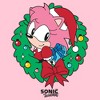 Girls Sonic the Hedgehog Amy Rose Christmas Wreath T Shirt - 2 of 4