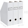 Bigso Fiona 3-Piece Magazine File Set – Upright Storage Boxes with Label Holders for A4/Letter Docs, White - 3 of 4
