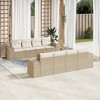 vidaXL Garden Sofa Set Beige and Cream - 2 of 4