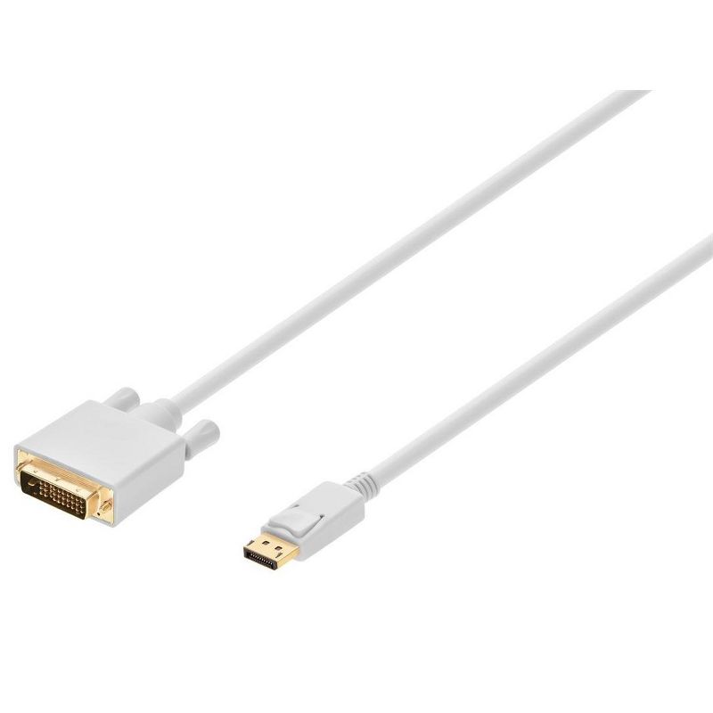 Monoprice Video Cable - 10 Feet - White | 28AWG DisplayPort to DVI Cable, 1 of 7