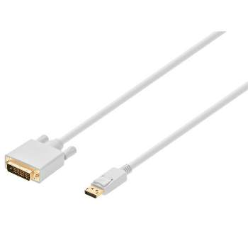 Monoprice Video Cable - 10 Feet - White | 28AWG DisplayPort to DVI Cable
