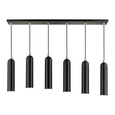 Livex Lighting Ardmore 6 - Light Island Pendant Light in  Shiny Black