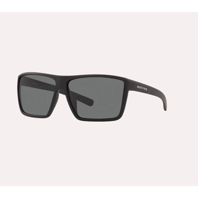 Native - Wells XL Unisex Sunglasses - Matte Smoke Crystal Frame - Blue Lens