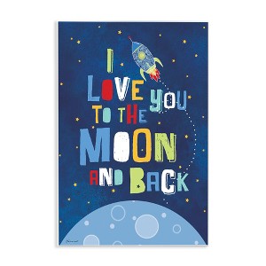 Stupell Industries Moon & Back with Rocket Ship, 13" x 19" - 1 of 4